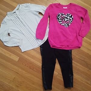 Toddler Girls 3 Piece Collection Tops and Leggings